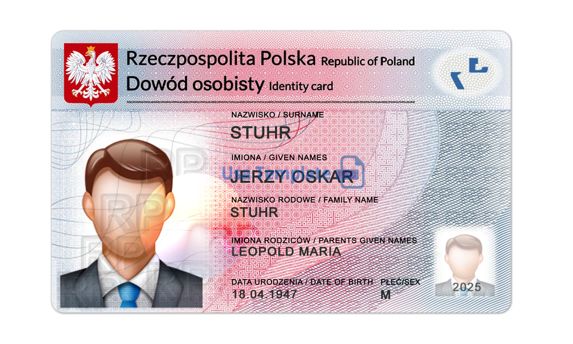 Poland ID Card template psd