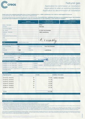 Luxembourg Utility Bill psd Template: Luxembourg Proof of address psd template