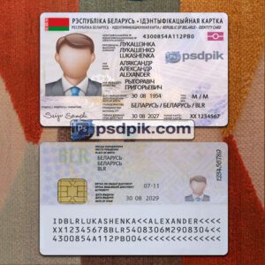 Editable blank Belarus Id Card template psd pdf download