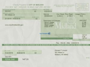 Michigan Utility Bill psd Template: Michigan Proof of address psd template