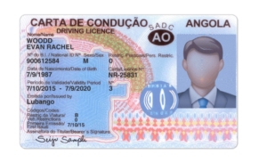 Editable blank Angola driver license template psd pdf download