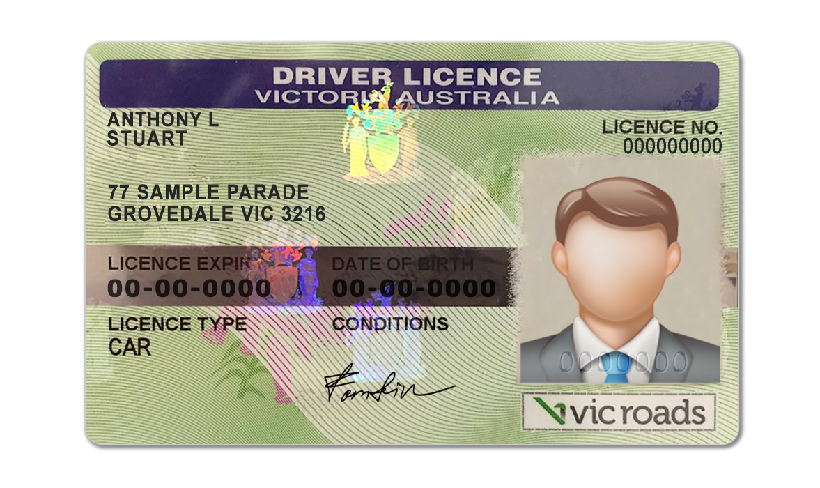 Editable blank Australia driver license template psd pdf download