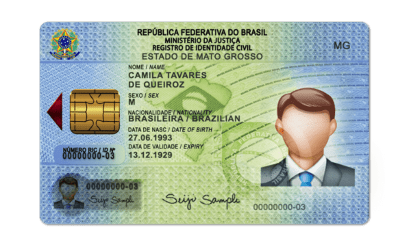 Editable blank Brazil Id Card template psd pdf download