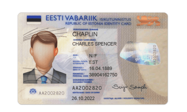 Editable blank Estonia Id Card template psd pdf download