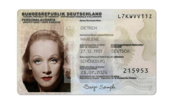 Editable blank Germany Id Card template psd pdf download