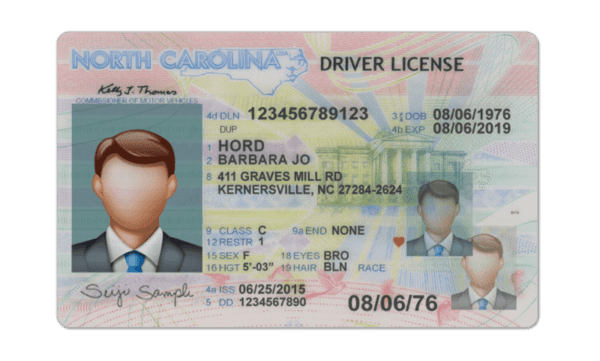 Editable blank North Carolina driver license template psd pdf download