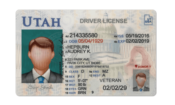 Editable blank Utah driver license template psd pdf download