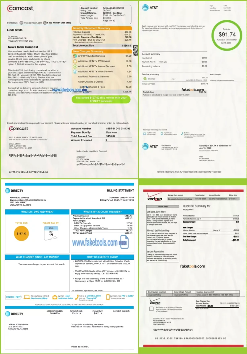 utility bill template proof of address template psd pdf download